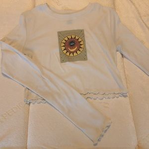 White long sleeve crop top